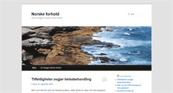 Desktop Screenshot of norskeforhold.bloggnorge.com